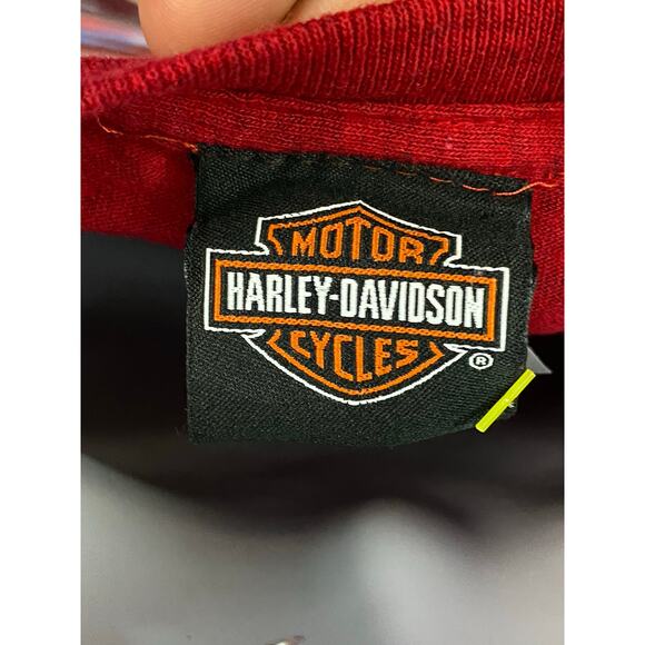 Harley-Davidson Black Hills Rapid City SD T-Shirt Red Graphic Tee Size Medium - Picture 8 of 11